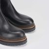 Mujer Barca | Botas Tacon Bajo Tacon 2 Cm Piel Negra