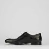 Hombre Barca | Zapatos Con Cordones Tacon 2 Cm Piel Negro