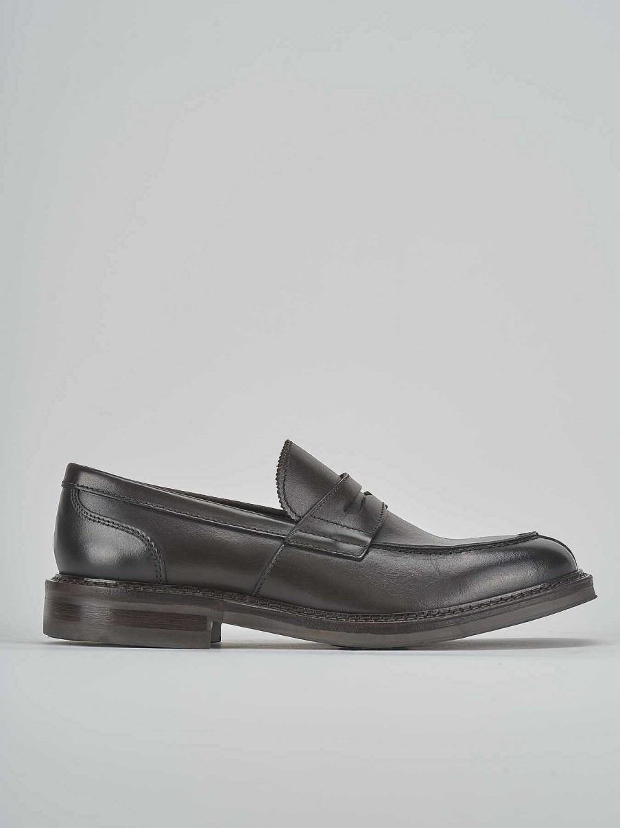 Hombre Barca | Mocasines Piel Marron Oscuro