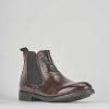 Hombre Barca | Botines Tacon 1 Cm Piel Marron