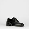 Hombre Barca | Zapatos Con Cordones Tacon 1 Cm Piel Negro