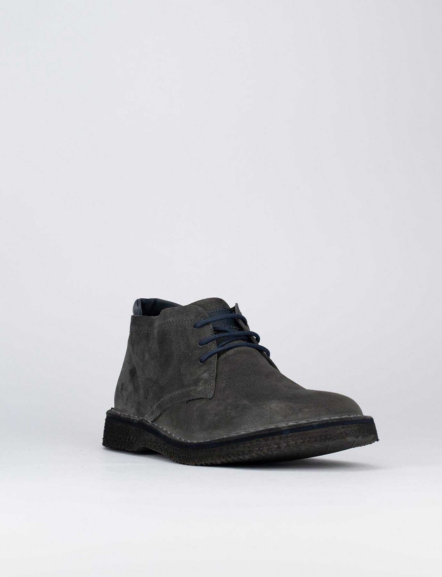 Hombre Barca | Botines Gamuza Gris