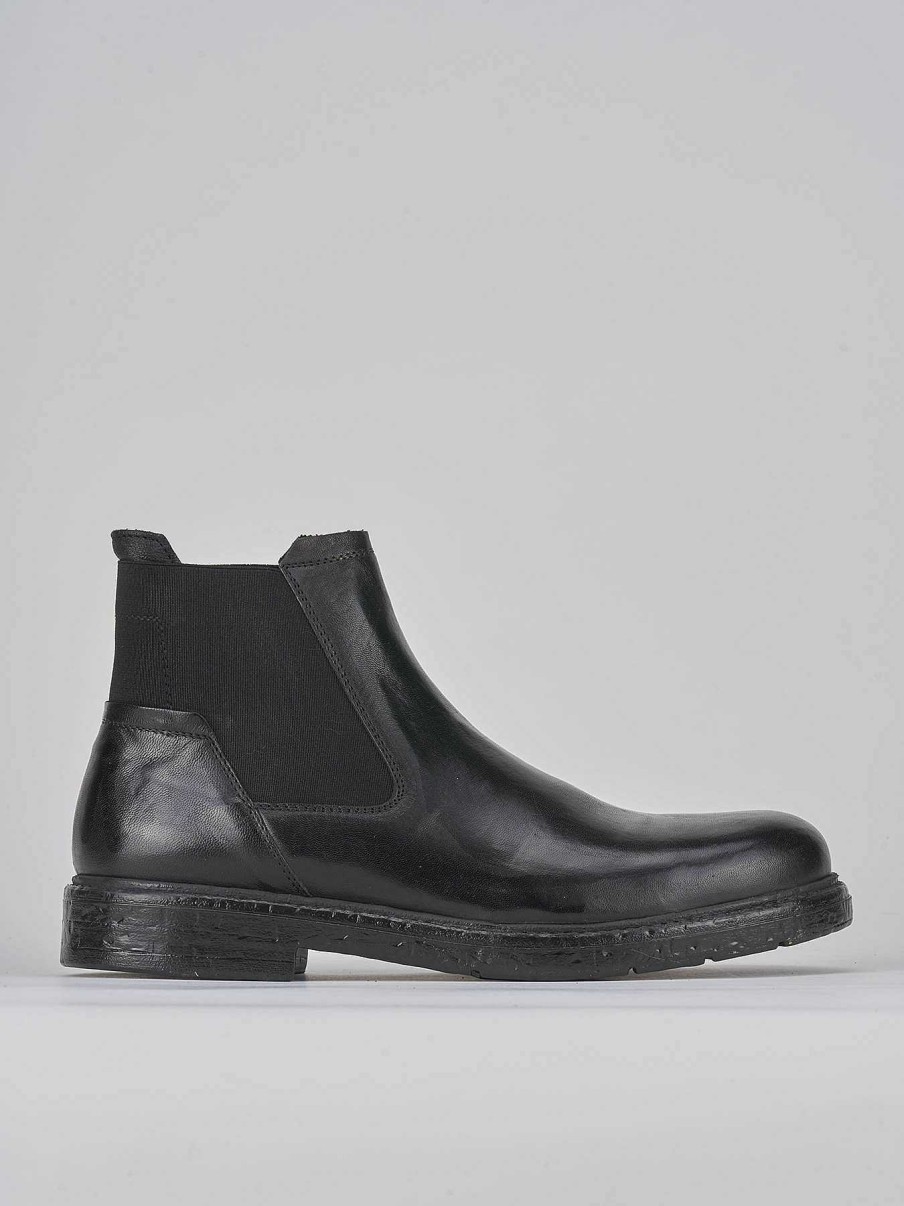 Hombre Barca | Botines Piel Negro