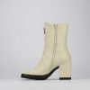 Mujer Barca | Botines Tacon Tacon 5 Cm Piel Beige