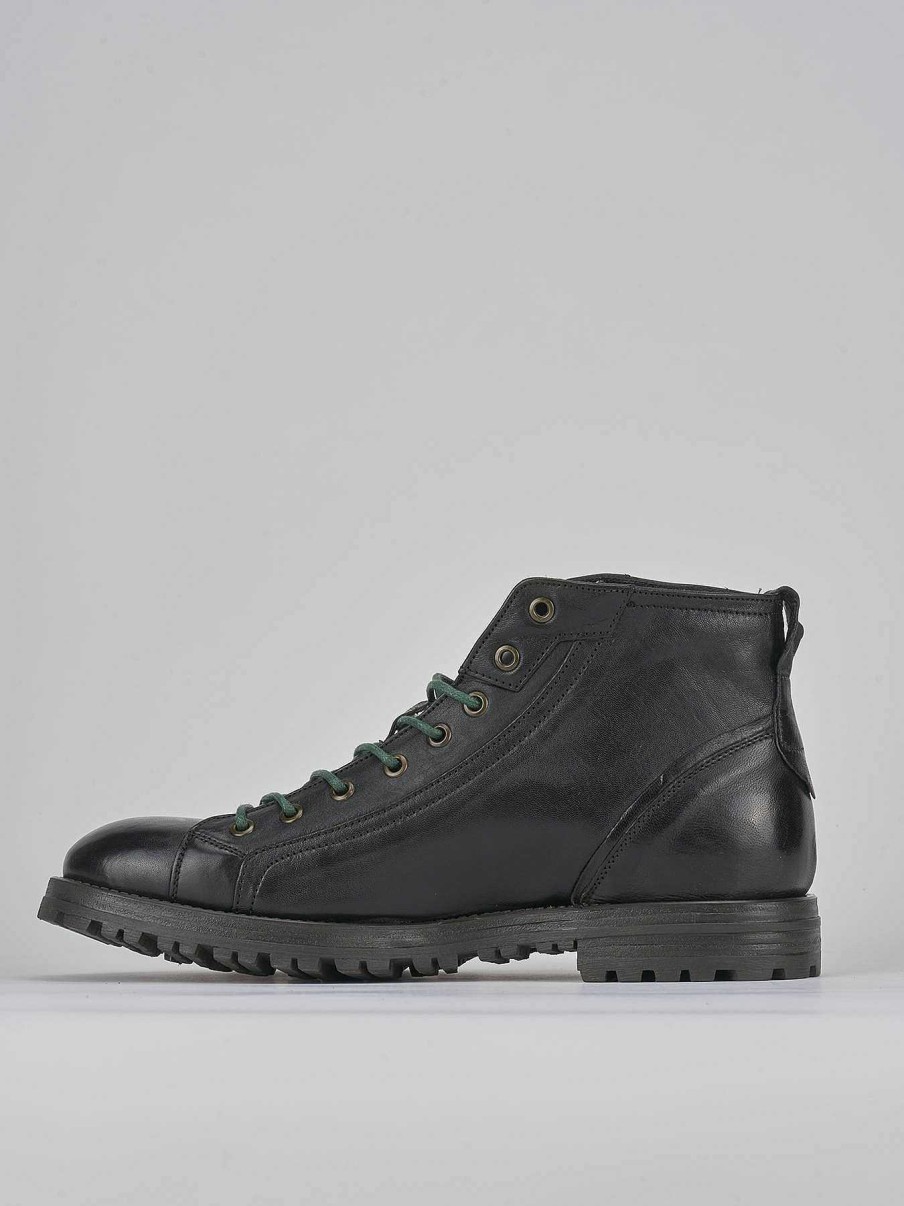 Hombre Barca | Botas Militares Piel Verde