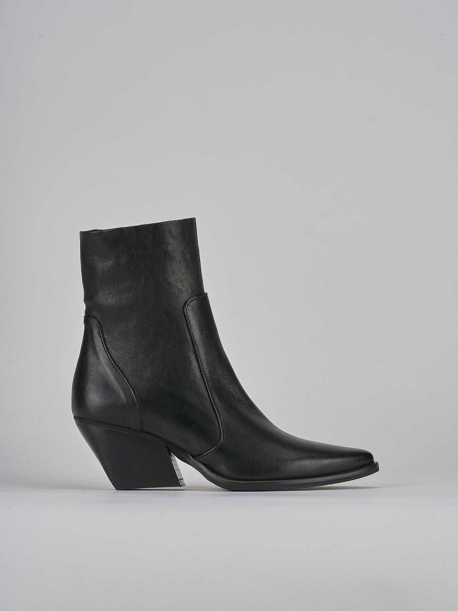 Mujer Barca | Stivaletti Tacco 7Cm Piel Nero