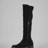 Mujer Barca | Stivali Tacco 2Cm Camoscio Nero