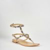 Mujer Barca | Sandalias Tacon Bajo Tacon 1 Cm Piel Bronce