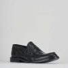 Hombre Barca | Mocasines Tacon 1 Cm Piel Negro