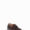 Hombre Barca | Mocasines Tacon 2 Cm Gamuza Marron Oscuro