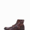 Hombre Barca | Botas Militares Tacon 2 Cm Piel Marron