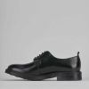 Hombre Barca | Zapatos Con Cordones Piel Negra