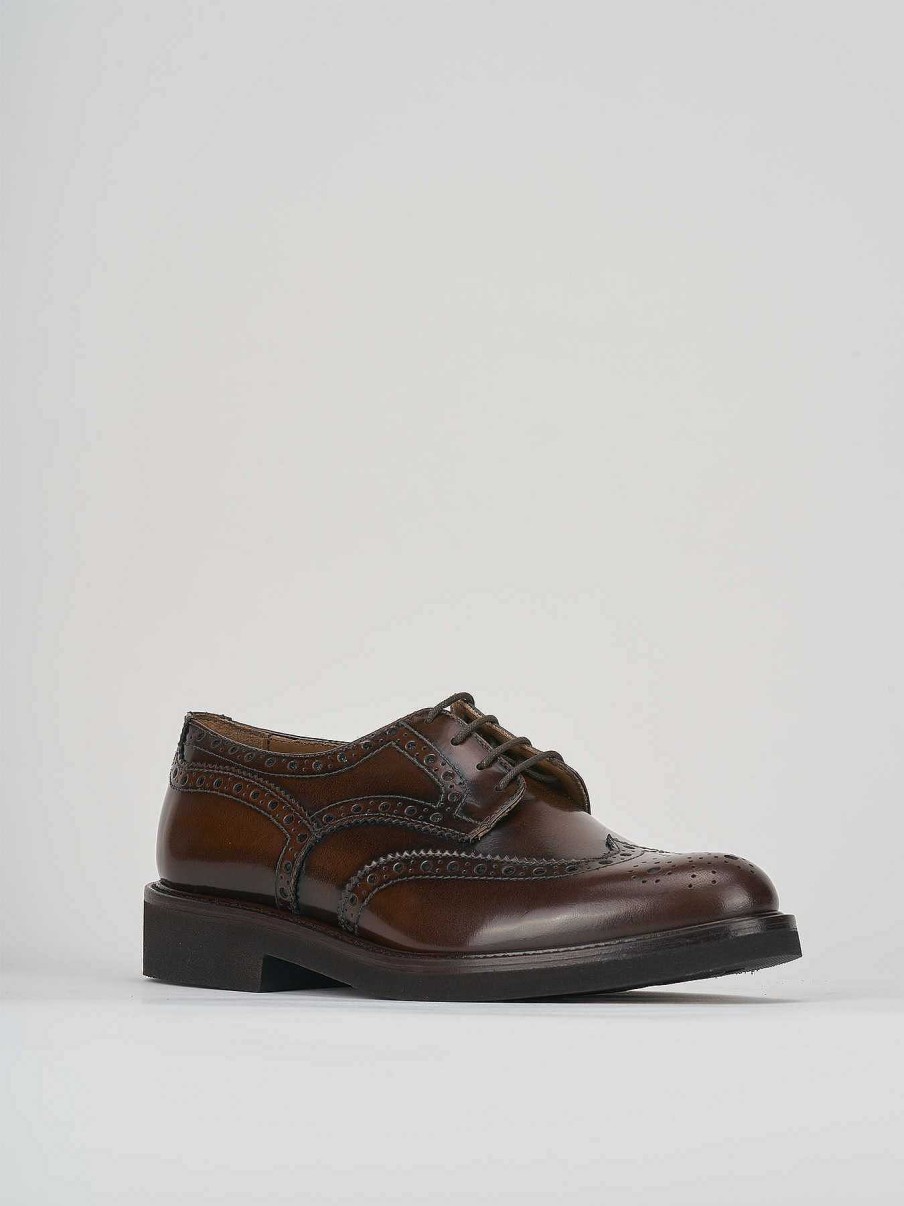 Hombre Barca | Piel Marron Stringate