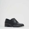 Hombre Barca | Zapatos Con Cordones Tacon 1 Cm Piel Negro