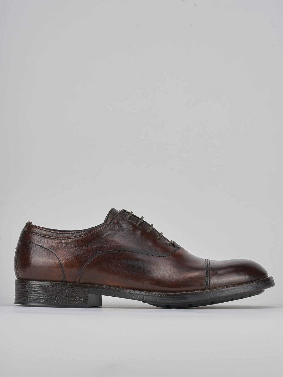 Hombre Barca | Zapatos Con Cordones Piel Marron