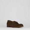 Hombre Barca | Mocasines Tacon 2 Cm Gamuza Marron