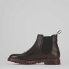 Hombre Barca | Botines De Piel Marron Oscuro