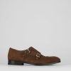 Hombre Barca | Mocasines Tacon 2 Cm Gamuza Marron