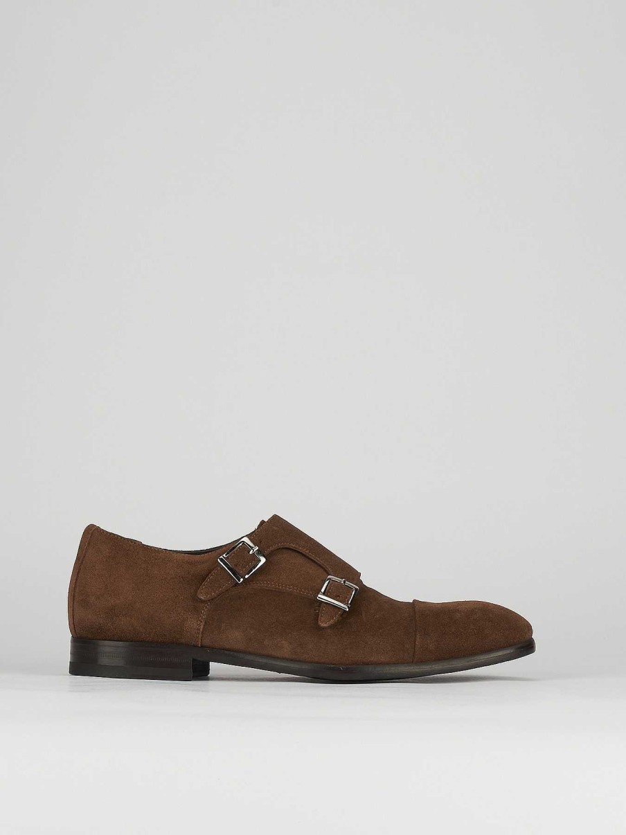 Hombre Barca | Mocasines Tacon 2 Cm Gamuza Marron