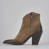 Mujer Barca | Stivaletti Tacco 7Cm Camoscio Beige