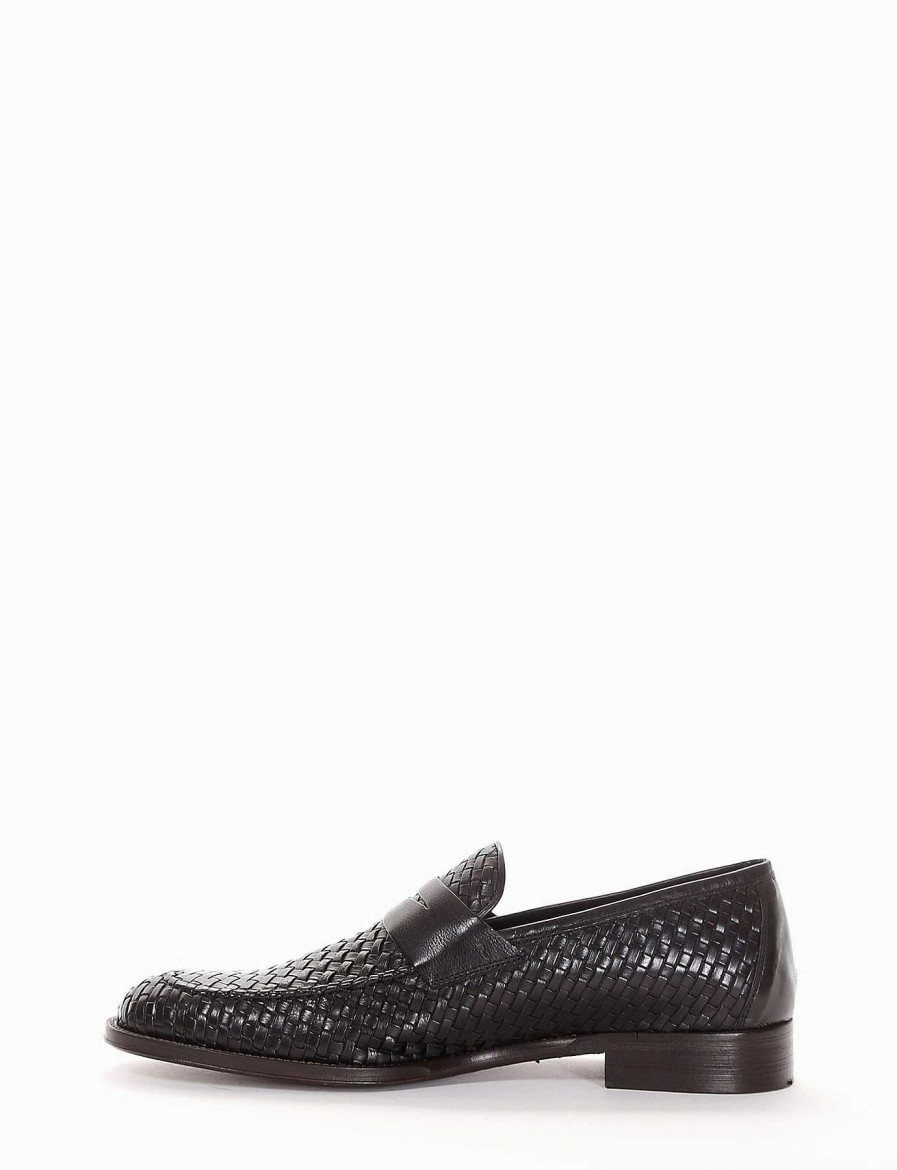 Hombre Barca | Mocasines Tacon 2 Cm Piel Negro