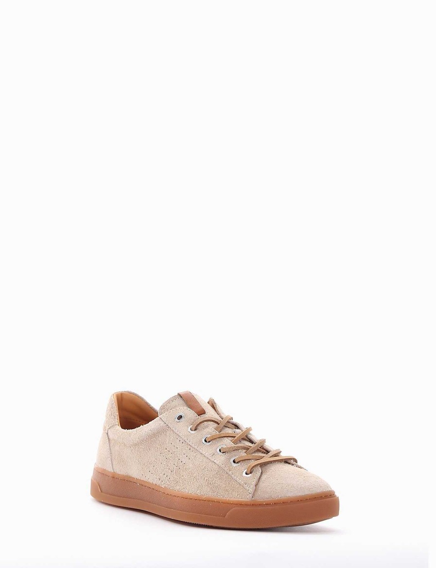 Hombre Barca | Zapatillas Gamuza Beige