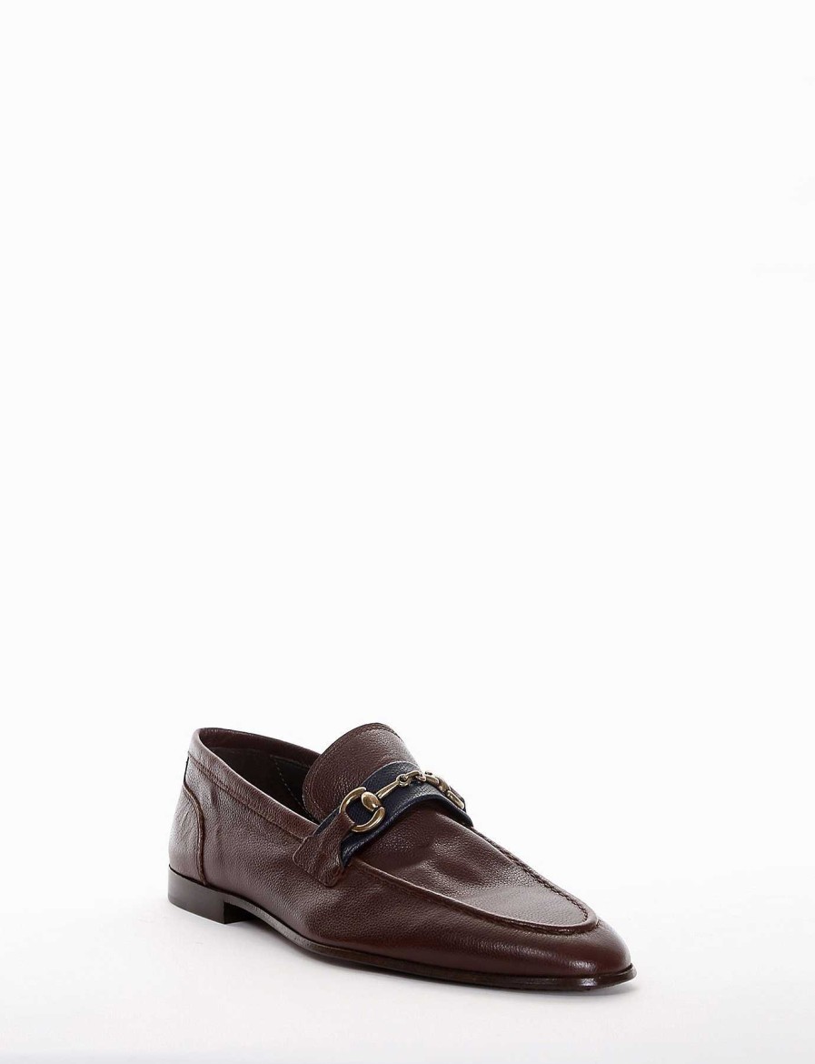 Hombre Barca | Mocasines Tacon 2 Cm Piel Marron