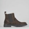 Hombre Barca | Botines Ante Marron Oscuro