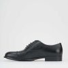 Hombre Barca | Zapatos Con Cordones Tacon 1 Cm Piel Negro