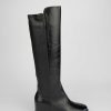 Mujer Barca | Botas Tacon Bajo Tacon 2 Cm Piel Negra