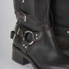 Mujer Barca | Stivale Biker Tacco 5 Cm Testa Pelle