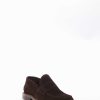 Hombre Barca | Mocasines Tacon 2 Cm Gamuza Marron Oscuro