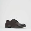 Hombre Barca | Zapatos Con Cordones Tacon 1 Cm Piel Marron Oscuro