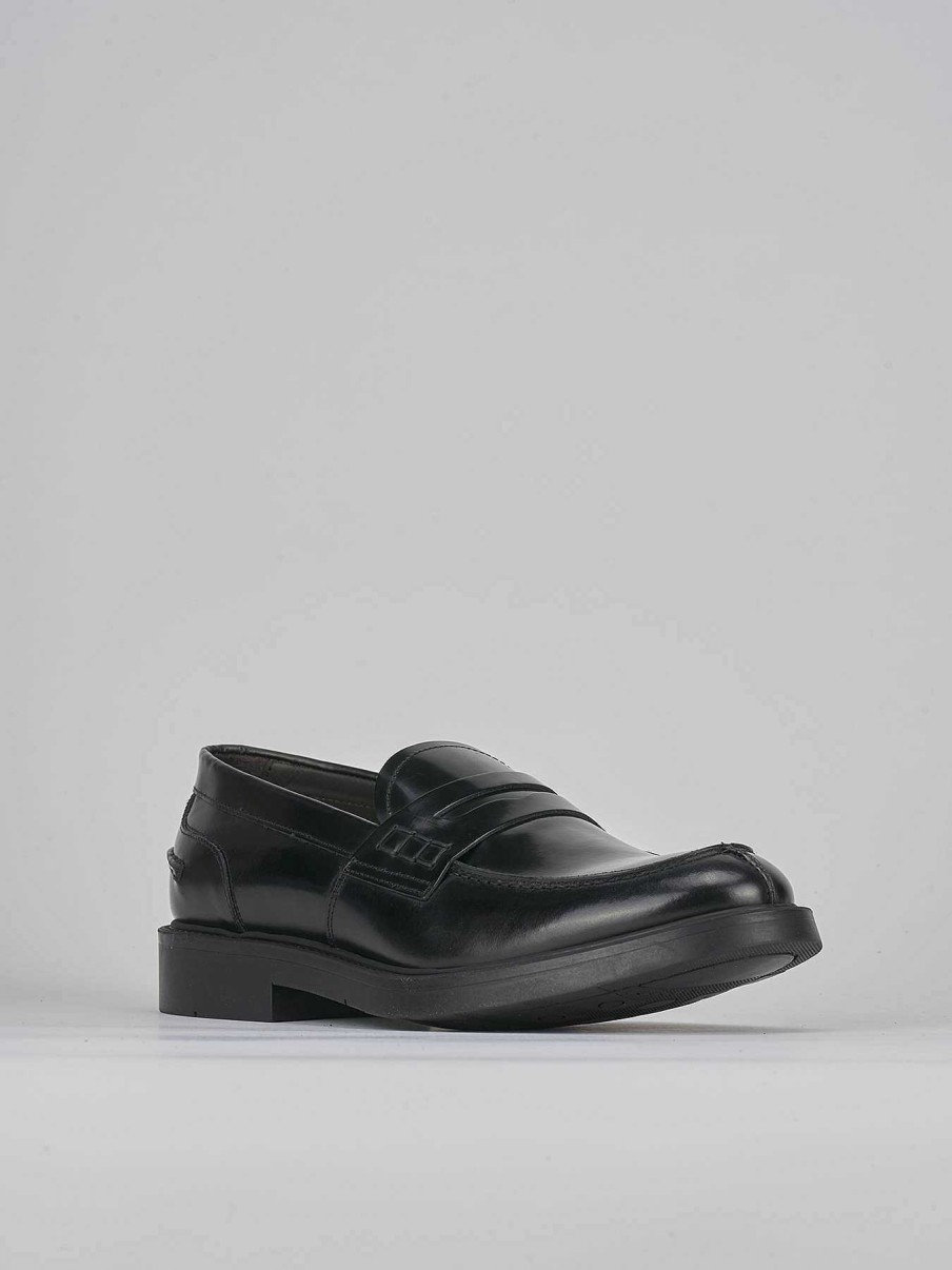 Hombre Barca | Mocasines Piel Negro