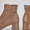 Mujer Barca | Botines Tacon Tacon 5 Cm Piel Marron