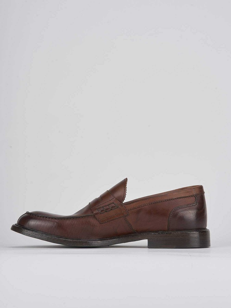 Hombre Barca | Mocasines Tacon 2 Cm Piel Marron