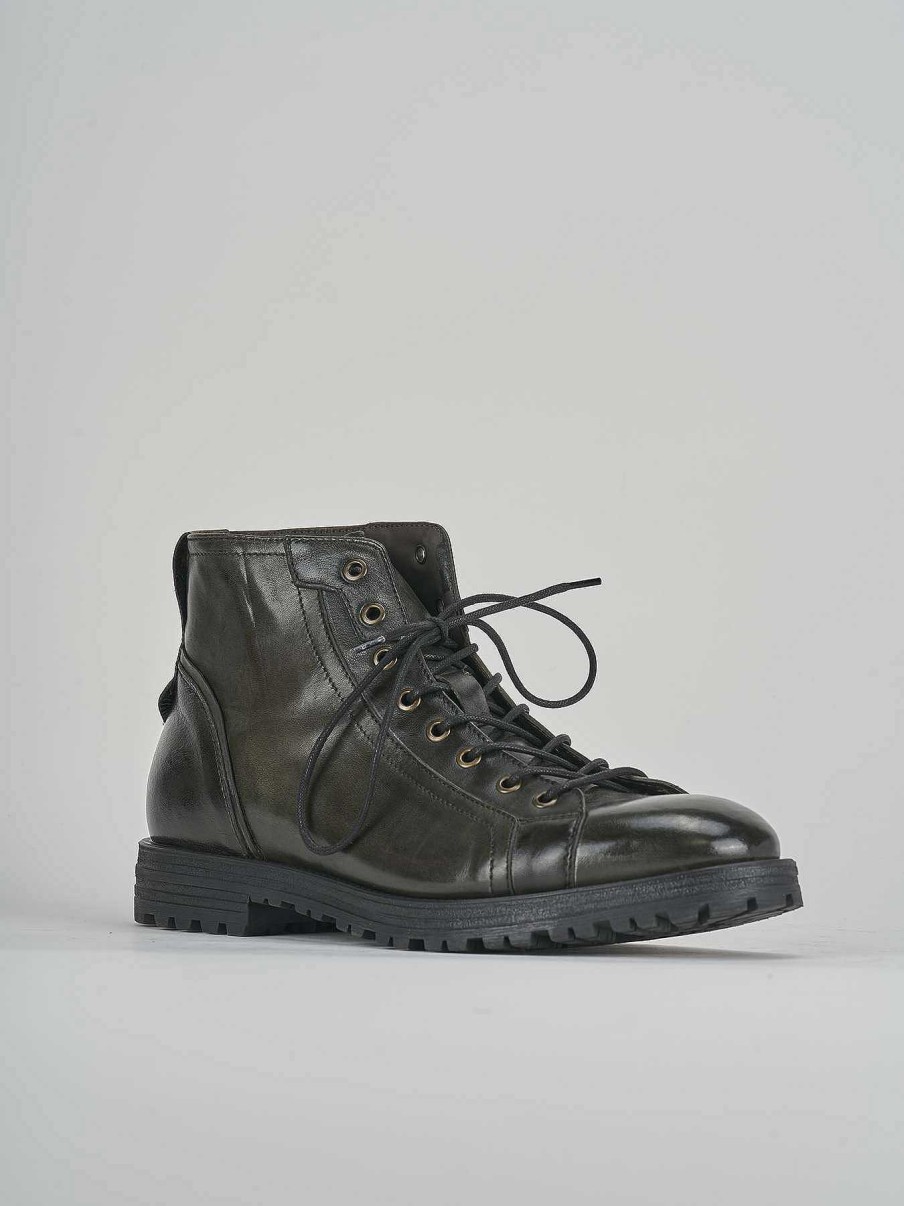 Hombre Barca | Botas Militares Piel Verde