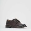 Hombre Barca | Zapatos Con Cordones Tacon 1 Cm Piel Marron Oscuro