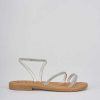 Mujer Barca | Sandalias Tacon Bajo Tacon 1 Cm Piel Plata