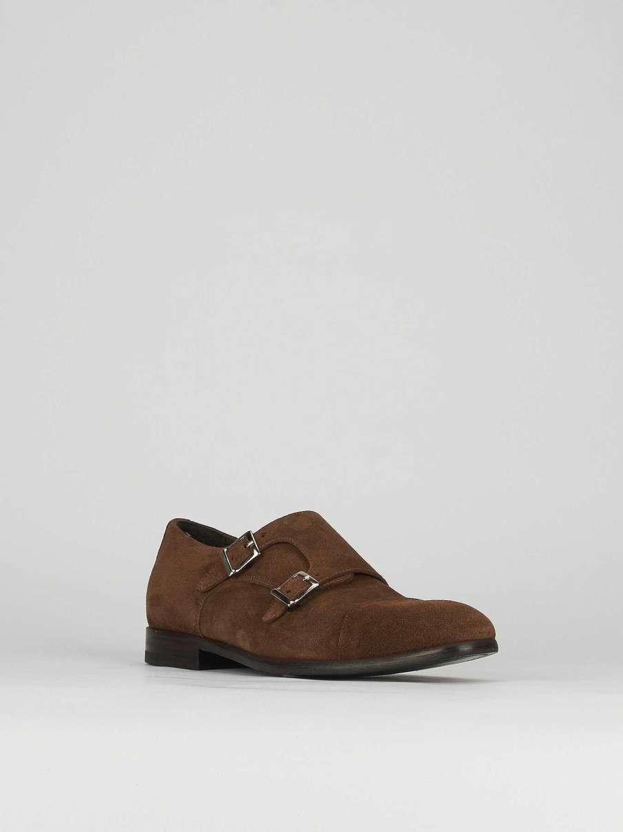 Hombre Barca | Mocasines Tacon 2 Cm Gamuza Marron