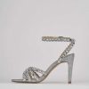 Mujer Barca | Sandalias De Tacon Tacon 9 Cm Plata Brillo