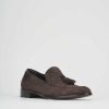 Hombre Barca | Mocasines Tacon 2 Cm Ante Marron Oscuro