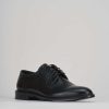 Hombre Barca | Zapatos Con Cordones Tacon 1 Cm Piel Negro