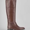 Mujer Barca | Botas Tacon Bajo Tacon 2 Cm Piel Marron