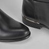 Mujer Barca | Botas Tacon Bajo Tacon 2 Cm Piel Negra