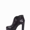 Mujer Barca | Botines Tacon Tacon 10 Cm Piel Negro