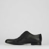 Hombre Barca | Zapatos Con Cordones Tacon 2 Cm Piel Negro