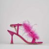 Mujer Barca | Sandalias De Tacon Tacon 7 Cm Piel Rosa