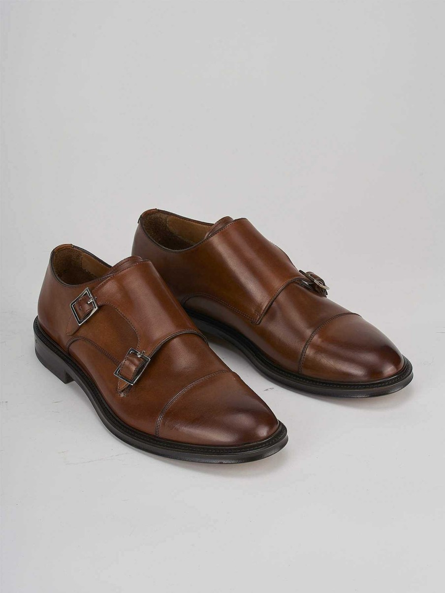 Hombre Barca | Zapatos Con Cordones Tacon 1 Cm Piel Marron