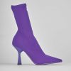 Mujer Barca | Botines Tacon Tacon 9 Cm Tejido Violeta